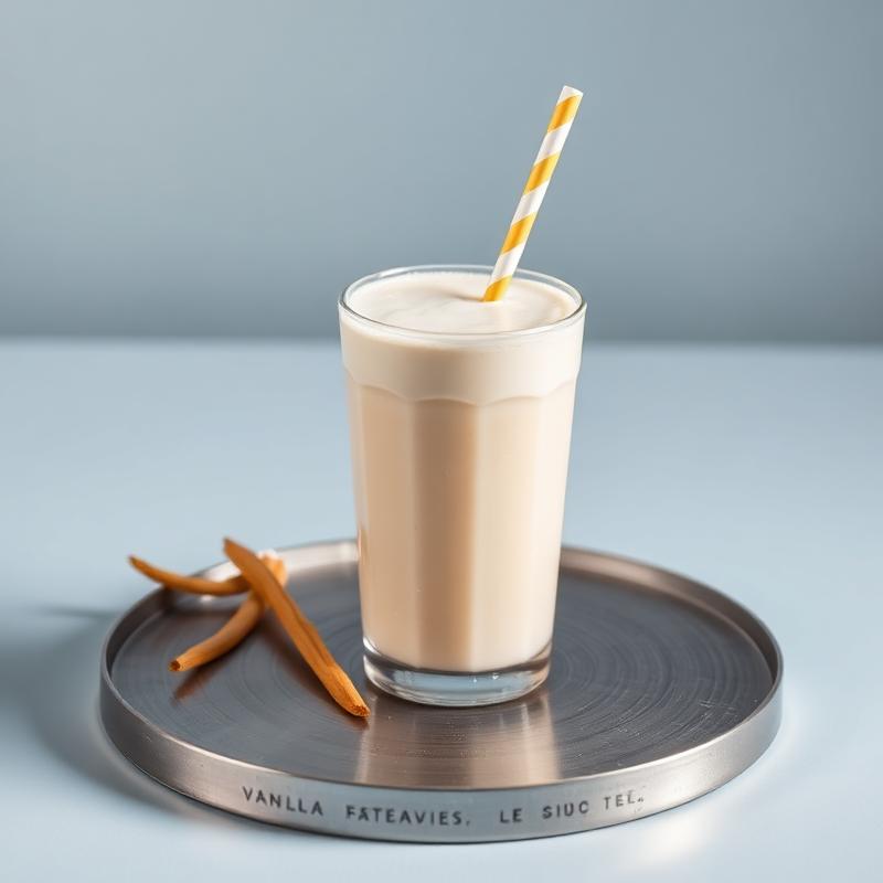 Dikke milkshake met rietje